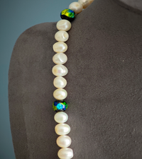 Collier "Earth" en perle d'eau douce et Hématite
