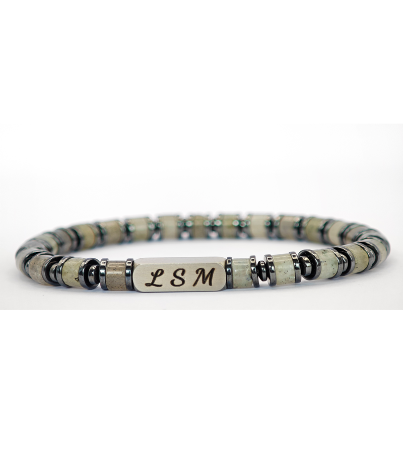 Bracelet Terra Cotta - Labradorite 6mm