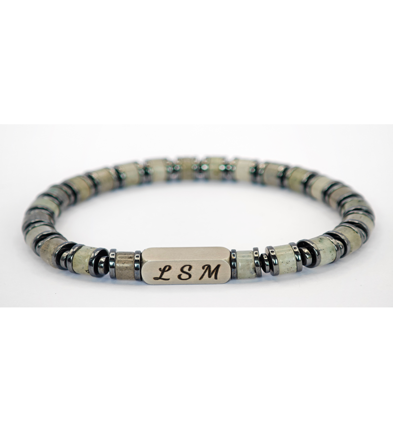 Bracelet Terra Cotta - Labradorite 6mm
