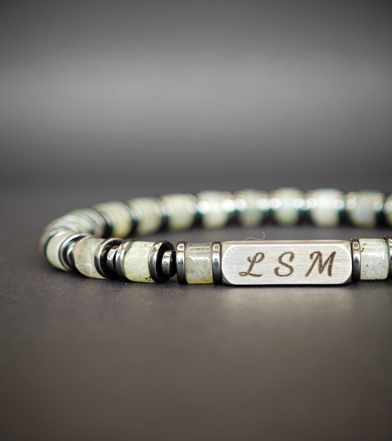 Bracelet Terra Cotta - Labradorite 6mm