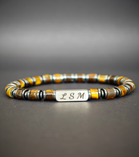 Bracelet Terra Cotta - Œil du Tigre 6mm