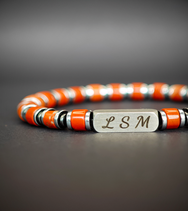 Bracelet Terra Cotta - Jaspe rouge 6mm