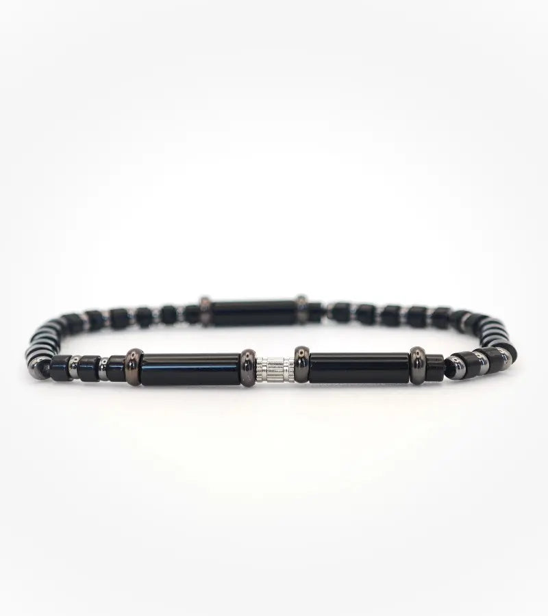Bracelet Agate noire 4mm