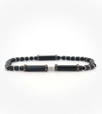 Bracelet Agate noire 4mm