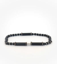 Bracelet Agate noire 4mm