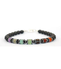 Bracelet 7 Chakras - Tourmaline Noire 6mm