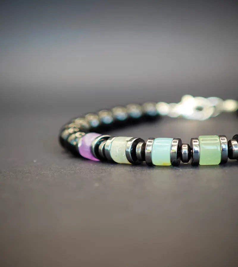 Bracelet 7 Chakras - Tourmaline Noire 6mm