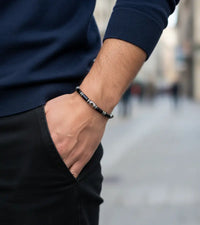 Bracelet Aether - Agate Noire 6mm