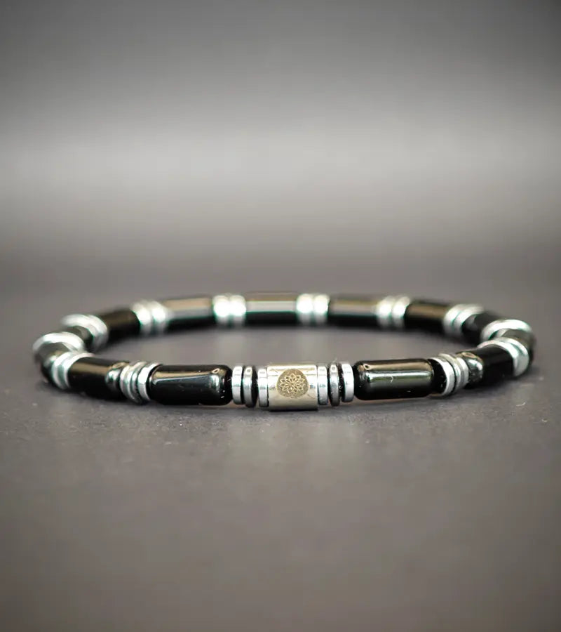Bracelet Aether - Agate Noire 6mm