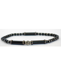 Bracelet Agate noire 4mm