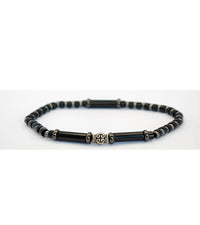 Bracelet Agate noire 4mm