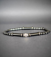 Bracelet Agate noire 4mm