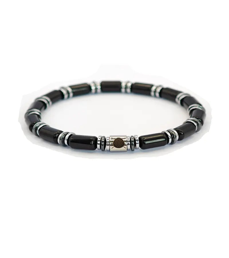 Bracelet Aether - Agate Noire 6mm