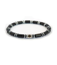 Bracelet Aether - Agate Noire 6mm