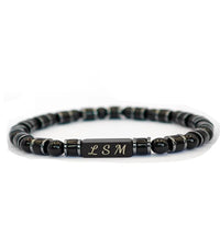 Bracelet Tandem -  Agate Noire