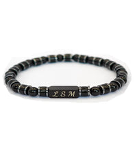Bracelet Tandem -  Agate Noire