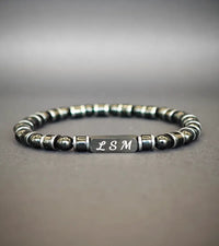 Bracelet Tandem -  Agate Noire