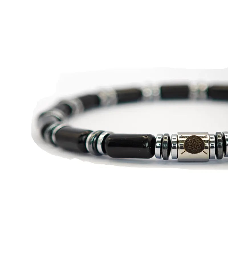 Bracelet Aether - Agate Noire 6mm