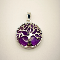 Pendentif "Energie pure" arbre de vie en Améthyste
