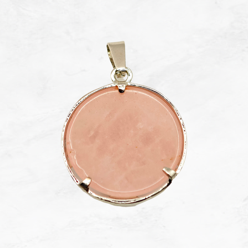 Pendentif "Energie pure" arbre de vie en Quartz rose