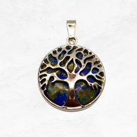 Pendentif "Energie pure" Arbre de vie en Sodalite