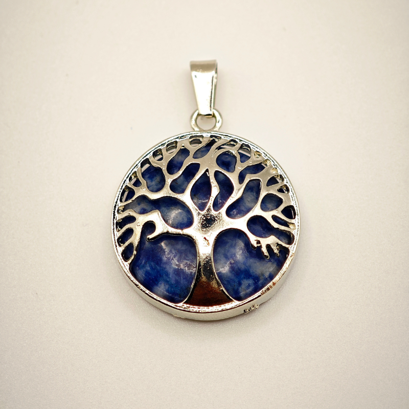 Pendentif " Energie Pure" Arbre de vie en Lapis Lazuli