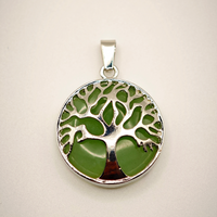 Pendentif "Energie pure" Arbre de vie en Aventurine verte