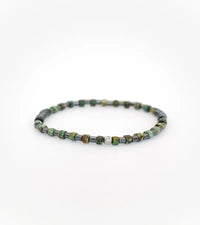 Bracelet Alignement - Turquoise Africaine 4mm