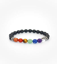 Bracelet 7 chakras Onyx - Ancrage, Équilibre & Maîtrise de soi