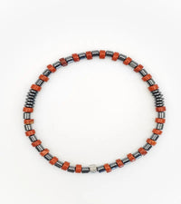 Bracelet Alignement - Jaspe Rouge 4mm