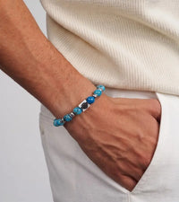 Bracelet Horizon - Apatite Bleue 6mm