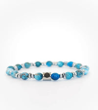 Bracelet Horizon - Apatite Bleue 6mm