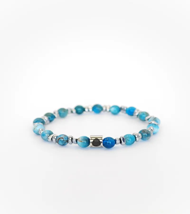 Bracelet Horizon - Apatite Bleue 6mm
