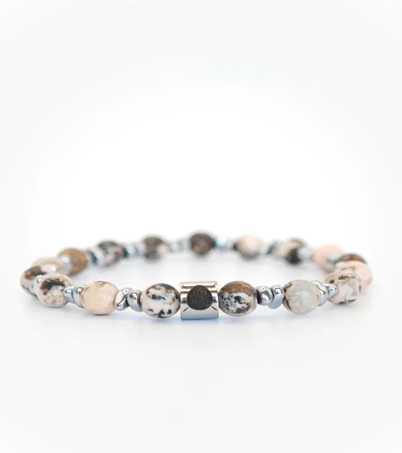 Bracelet Horizon - Rhodonite Afrique 6mm
