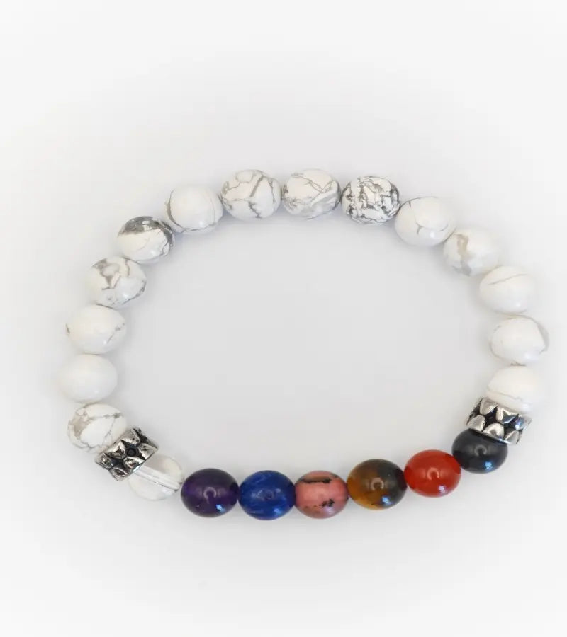 Bracelet 7 chakras Howlite
