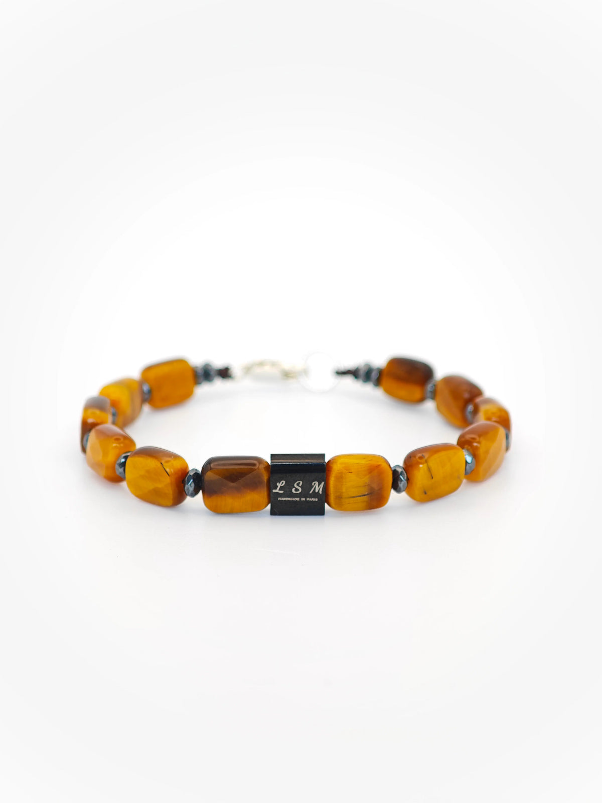 Bracelet Insigne - Oeil de Tigre 8x10mm