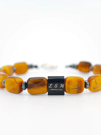 Bracelet Insigne - Oeil de Tigre 8x10mm