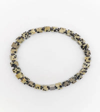 Bracelet Mosaïque - Jaspe Dalmatien 4mm