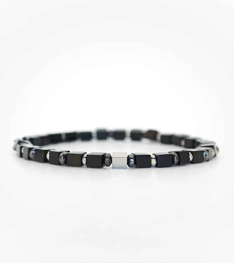 Bracelet Mosaïque - Onyx 4mm