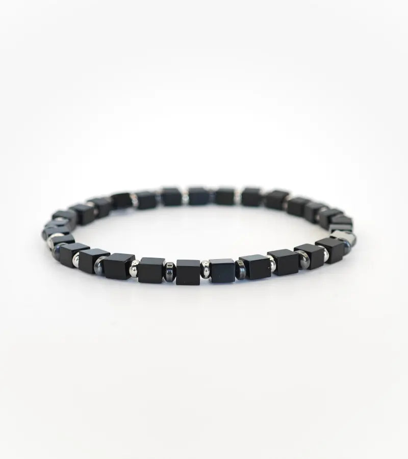 Bracelet Mosaïque - Onyx 4mm