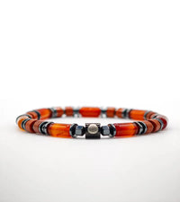 Bracelet Résonance - Agate Rouge & Jaspe Rouge 6mm