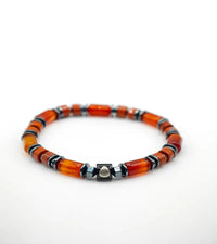 Bracelet Résonance - Agate Rouge & Jaspe Rouge 6mm