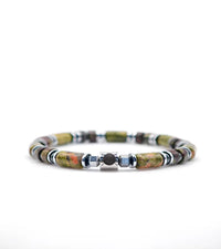 Bracelet Résonance - Unakite & Sang du Dragon 6mm