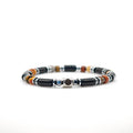 Agate noire & Jaspe Picasso 6mm