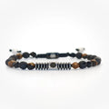 Œil de Tigre, Agate Noire & Pierre de Lave 6mm
