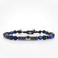 Sodalite, Agate Noire et Pierre de lave 6mm