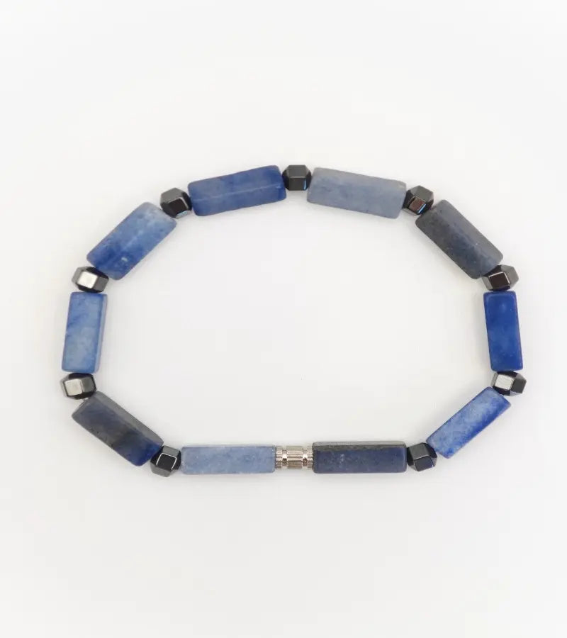 Bracelet Stèle - Aventurine Bleue 4mm