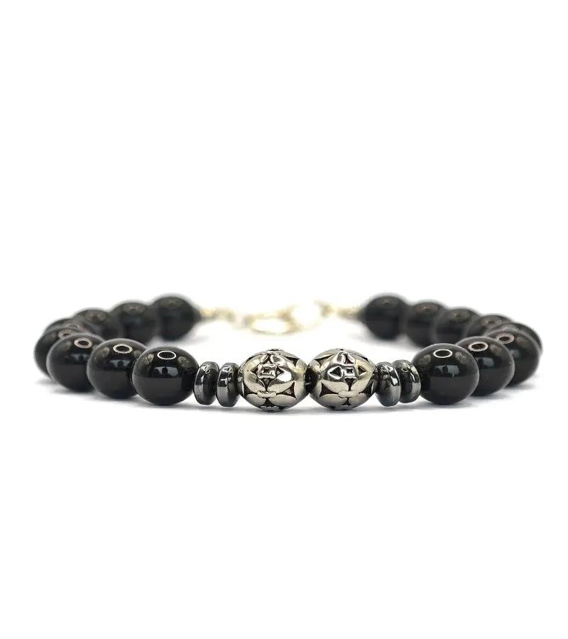 Bracelet Styx en Onyx 8mm et Argent 925