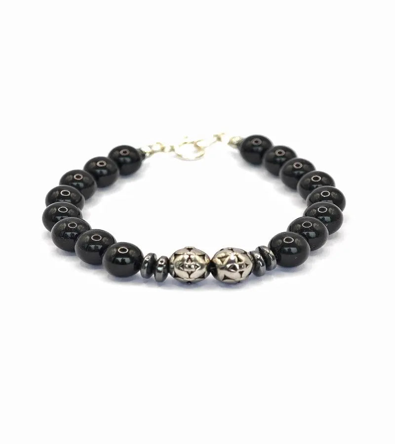 Bracelet Styx en Onyx 8mm et Argent 925