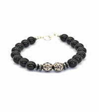 Bracelet Styx en Onyx 8mm et Argent 925